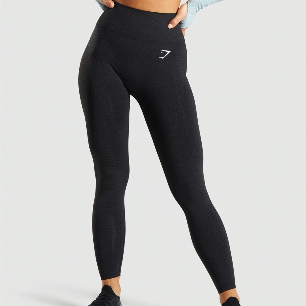 Gymshark vital seamless leggings in Black Marl